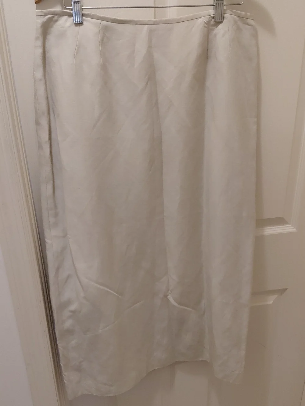 Preston & York Cream Straight Midi Skirt